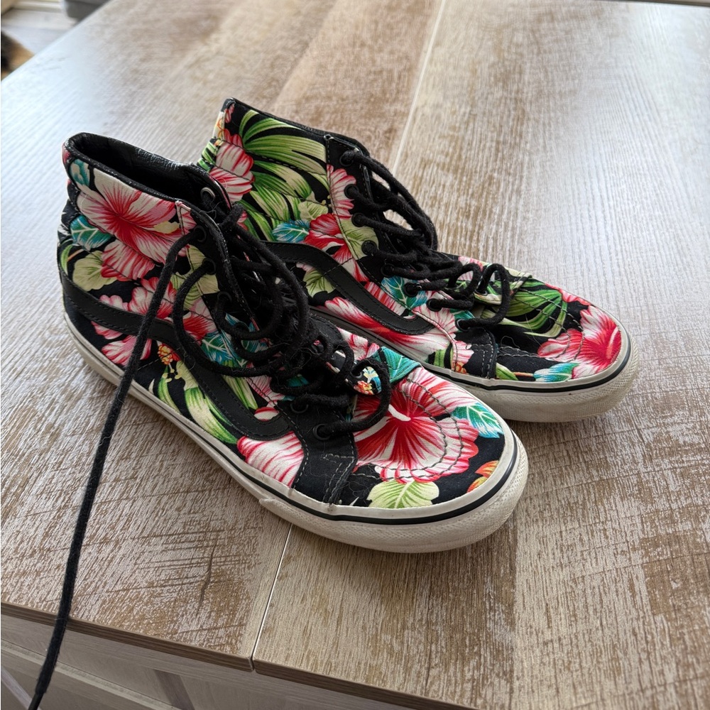 Floral SK8 high top vans sneakers